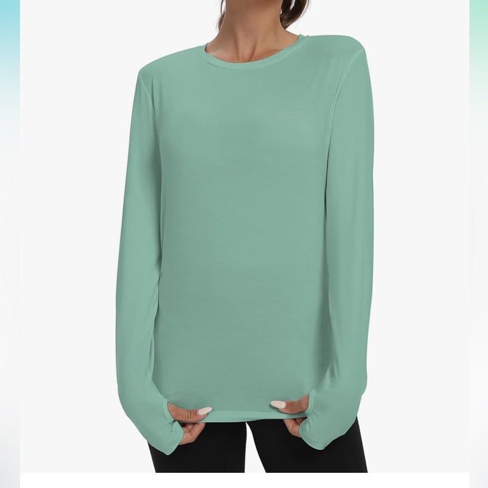 Mippo Long Sleeve Workout Tops for Women Loose Fit Mesh Yoga Athletic Gym Tunic